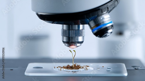 Wallpaper Mural AI-Powered Microscope with Sprouting Seed Torontodigital.ca