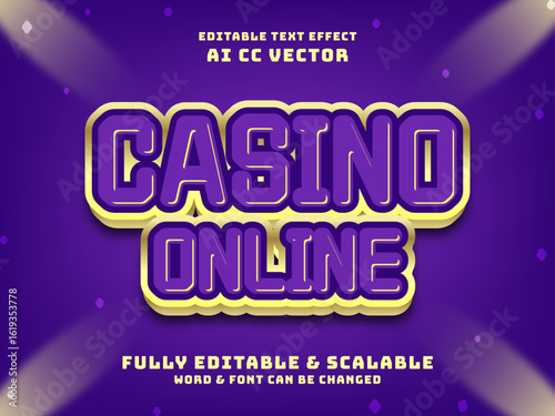 casino 3d text effect. gaming prize online
