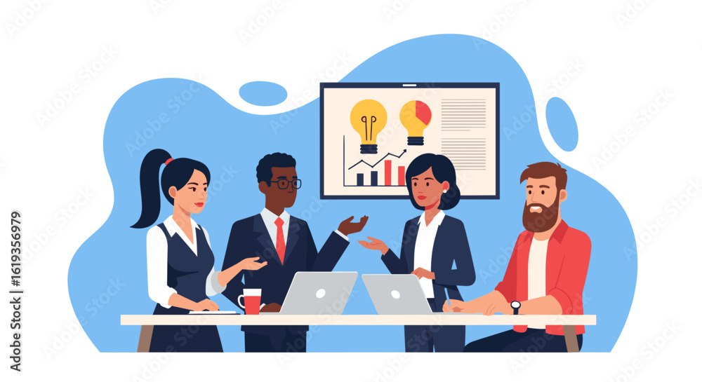 custom made wallpaper toronto digitalDiverse business team brainstorming ideas, perfect for website banners or presentations.