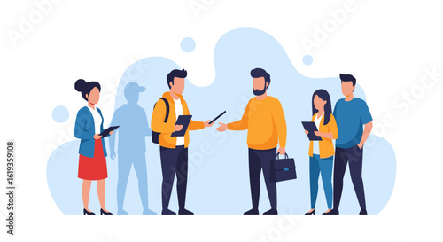 Diverse team of professionals collaborating, ideal for business presentations or website banners.