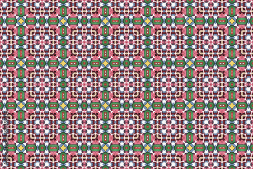 Seamless Fashion Graphic Cloth Texture Tile Luxury Fabric Wallpaper Template Digital Geometric Symmetric Decoration Endless Design Background Interior Visual Textile Art Perspective Shape Pattern.