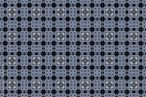 Seamless Fashion Graphic Cloth Texture Tile Luxury Fabric Wallpaper Template Digital Geometric Symmetric Decoration Endless Design Background Interior Visual Textile Art Perspective Shape Pattern.