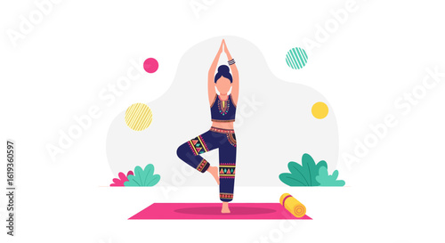 Woman practicing yoga: perfect for wellness websites, yoga studios, or health & fitness blogs.