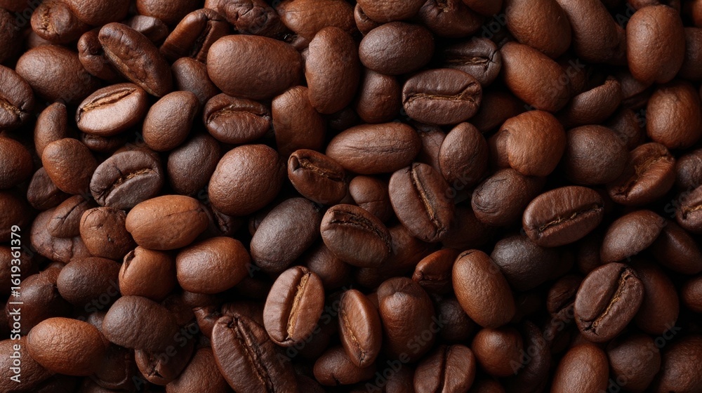 Fototapeta premium Brewing fresh coffee beans kitchen food photography natural setting close-up flavor exploration