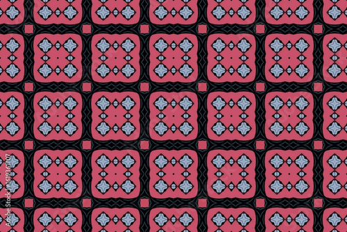 Seamless Fashion Graphic Cloth Texture Tile Luxury Fabric Wallpaper Template Digital Geometric Symmetric Decoration Endless Design Background Interior Visual Textile Art Perspective Shape Pattern.