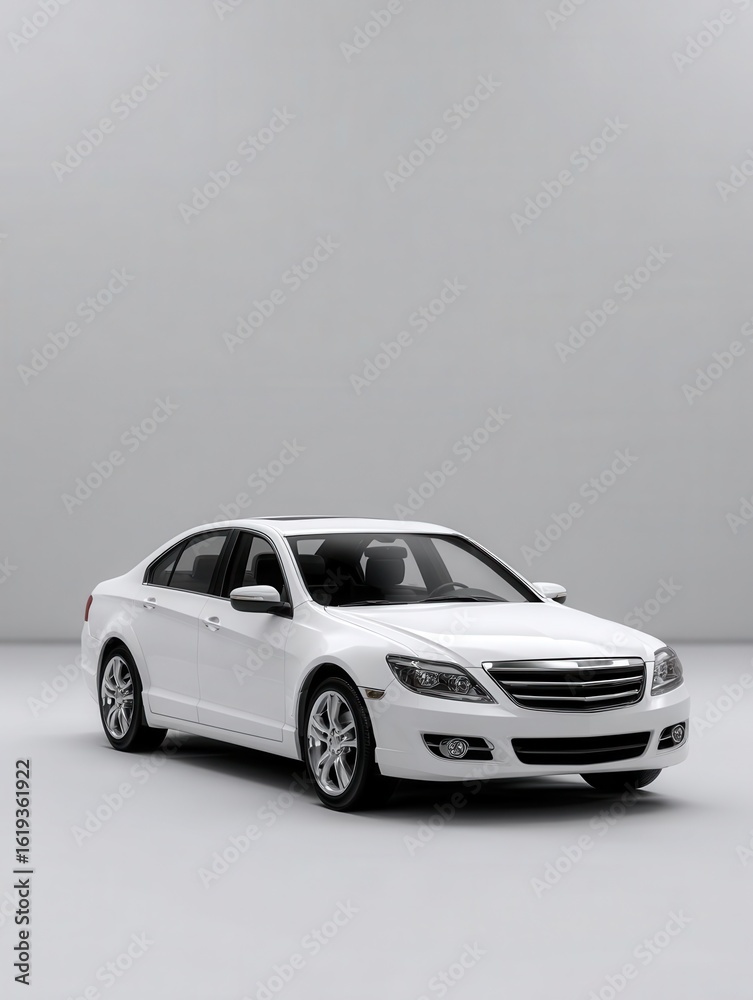 Fototapeta premium Car showcase studio setting high-quality image minimalist environment front view automotive design
