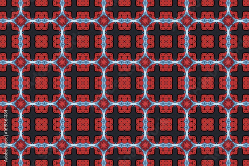 Seamless Fashion Graphic Cloth Texture Tile Luxury Fabric Wallpaper Template Digital Geometric Symmetric Decoration Endless Design Background Interior Visual Textile Art Perspective Shape Pattern.