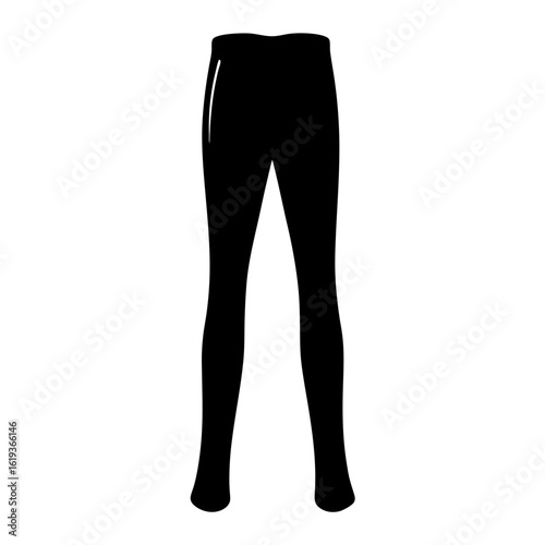 Silhouette of black tight fit leggings perfect for yoga or workout