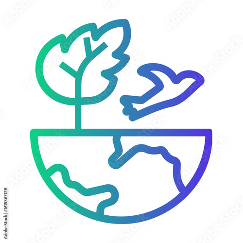 conservation Line Gradient Icon