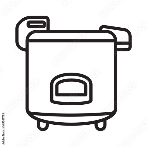 Rice cooker icon outline vector