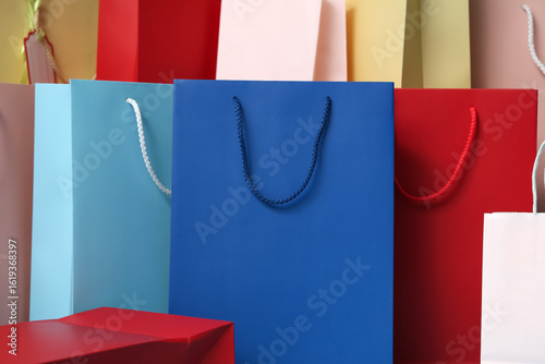 Texture of shopping bags as...