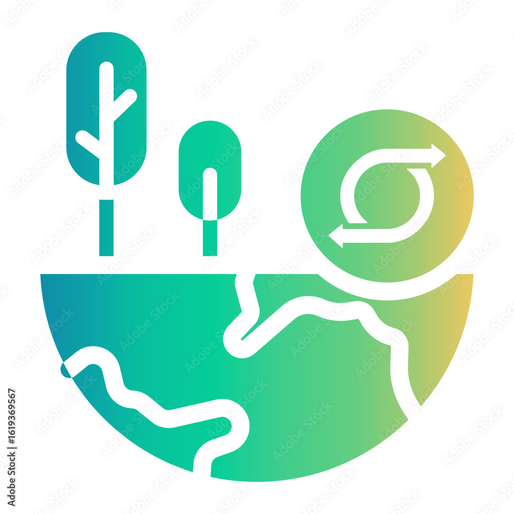 Fototapeta premium conservation Gradient icon