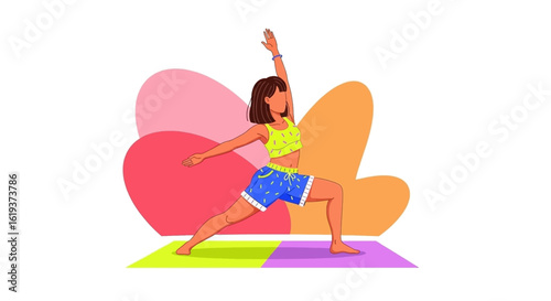 Woman practicing yoga, perfect for fitness websites, blogs, or wellness brochures.