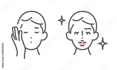 シンプル　イラスト　美容形成のイメージ アイコン
