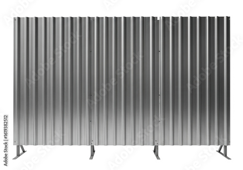 Wallpaper Mural Metal construction fence barrier silver isolated on transparent background Torontodigital.ca