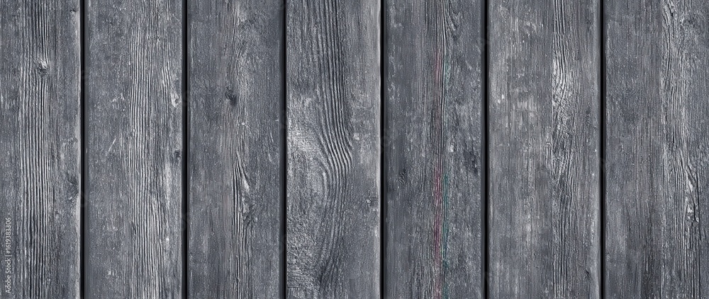 Naklejka premium Gray weathered wooden planks (1)
