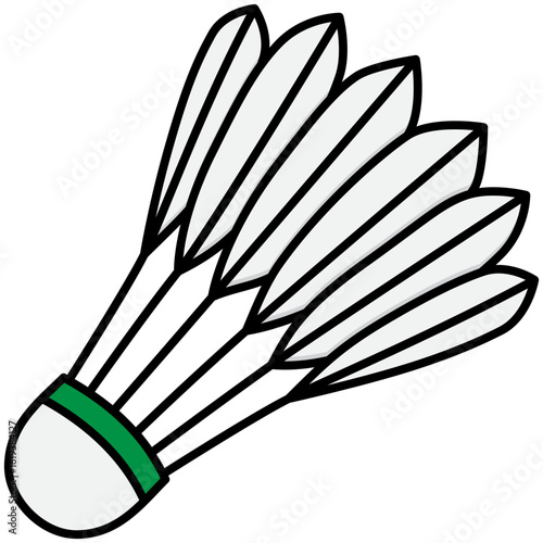 shuttlecock or shuttle badminton sport equipment filled outline icon
