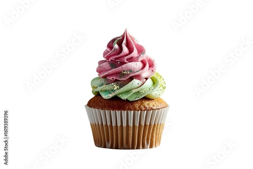 chocolate cupcake on transparent  background