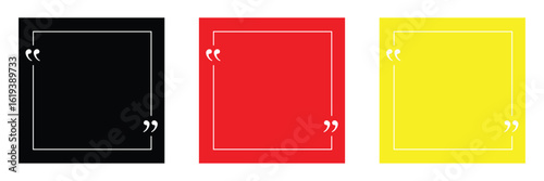 Text quote sign in flat style. Circle quotes frame icon vector . Vector illustration. EPS 10 .