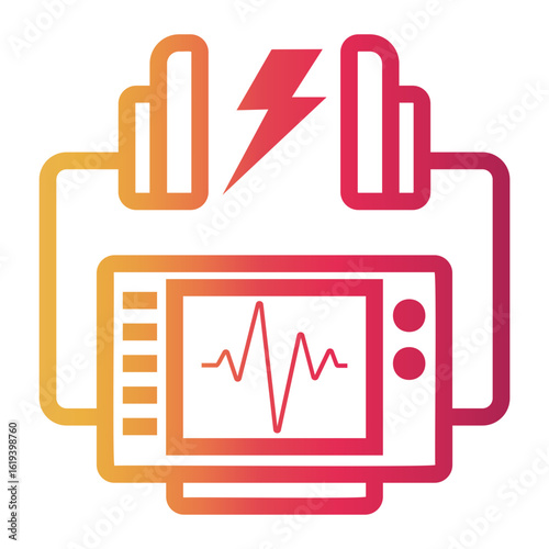 emergency unit Line Gradient Icon