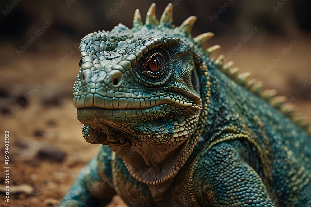 Obraz premium green iguana