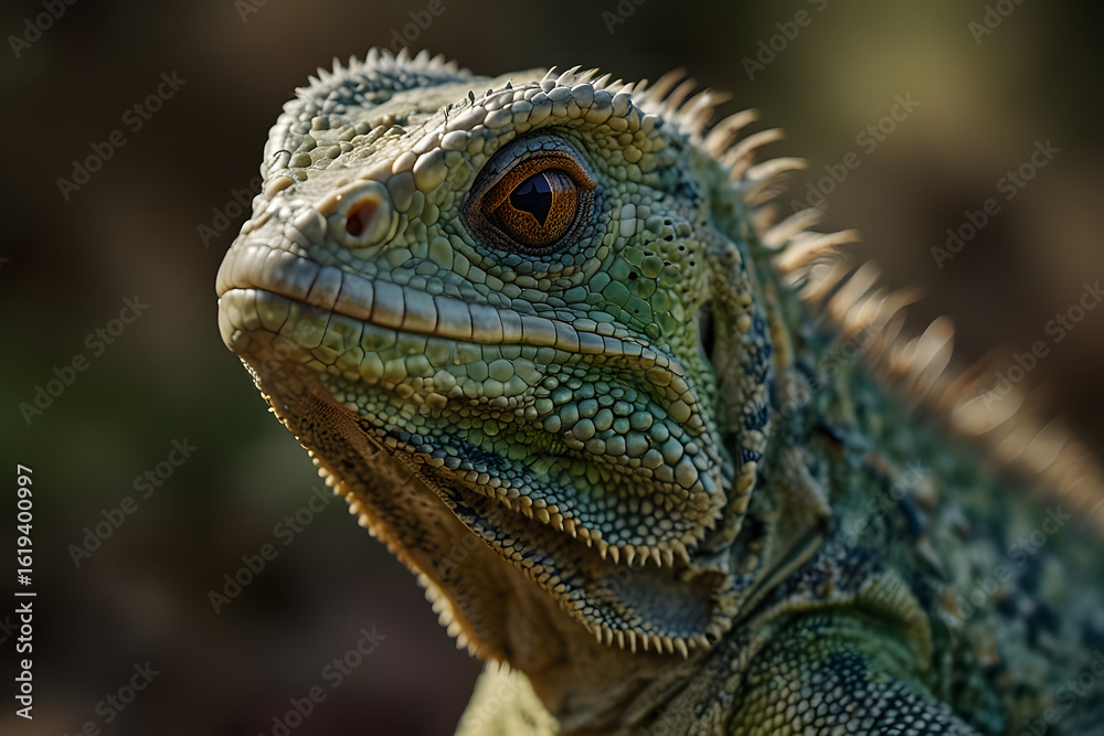 Fototapeta premium close up of iguana