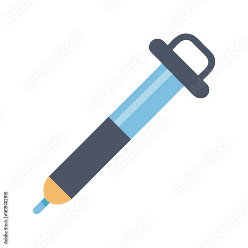 Illustration of a dropper against a black background