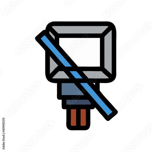 Disabled access sign flat vector design on black background