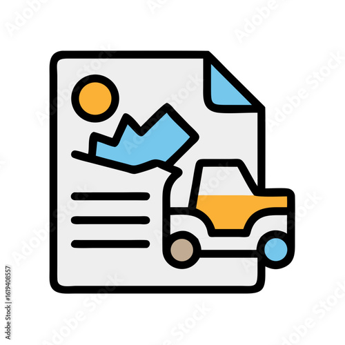 Vehicle inspection checklist flat vector illustration concept