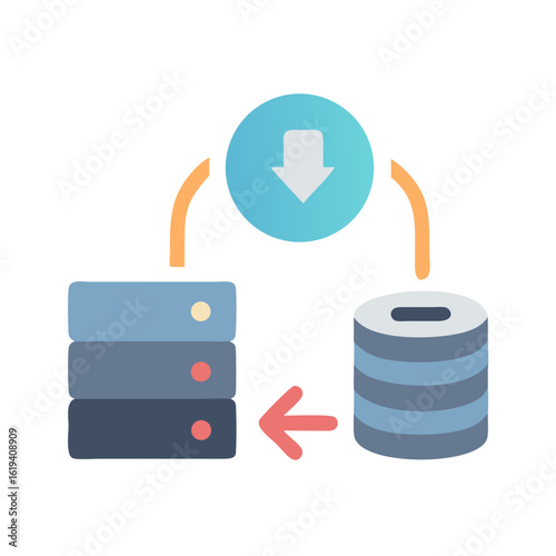 Data flow diagram illustrating database synchronization with cloud services