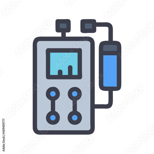Graphical illustration of a medical testing device icon