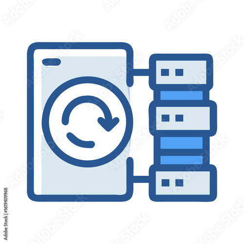Synchronized Data Transfer from Mobile Device to Server