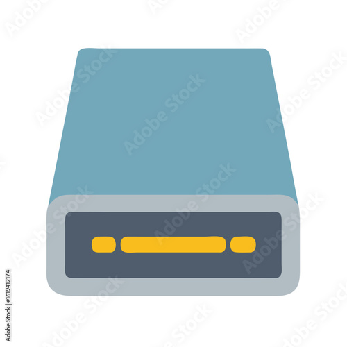 Floppy disk drive in flat style illustration icon