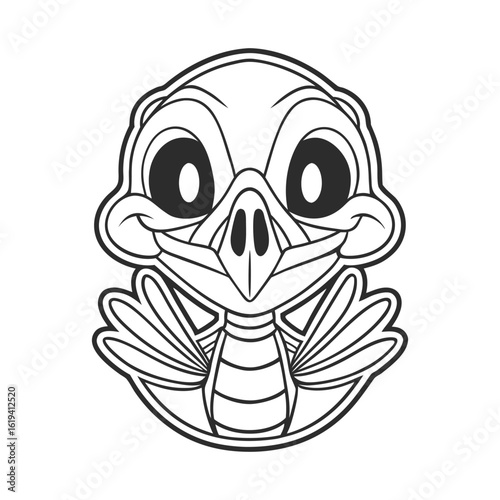 gadwall skeleton black head silhouette vector 