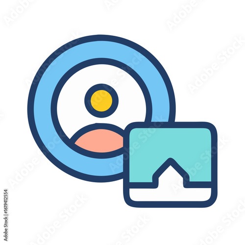 Profile picture import icon for account or user identity