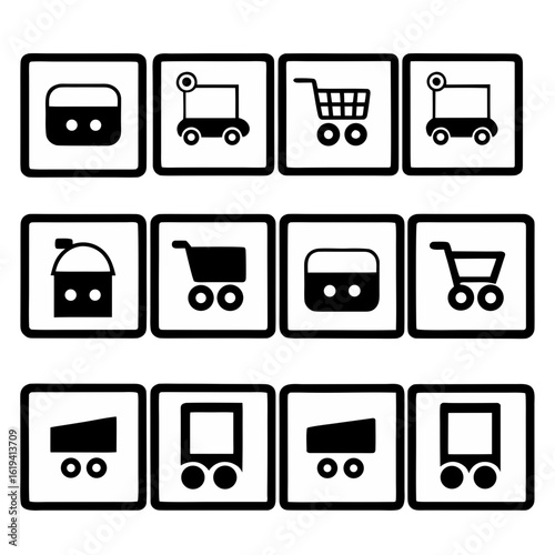 Shopping Icons: A collection of shopping-related icons, carefully and uniquely designed, perfect for digital marketing materials, enhancing visual appeal, and conveying essential shopping themes.