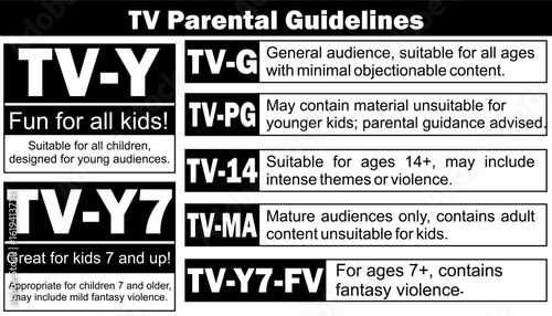 TV Parental Guidelines Infographic - Family-Friendly Content Ratings