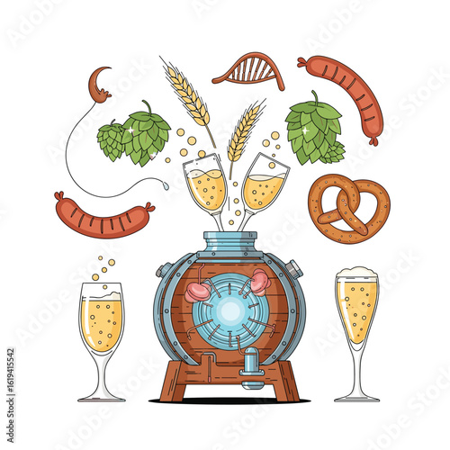 Brewing craft beer and delicious sausages for enjoyment and celebration together