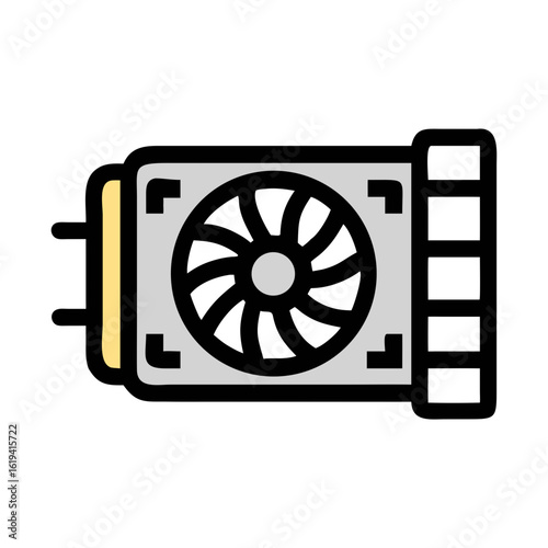 Simple flat design graphic card on black background illustration