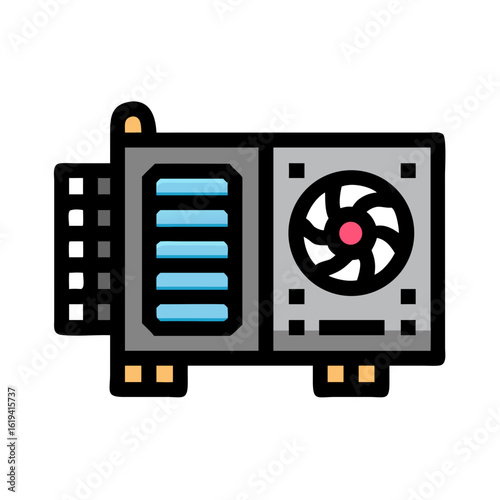 Flat design graphic card illustration on black background