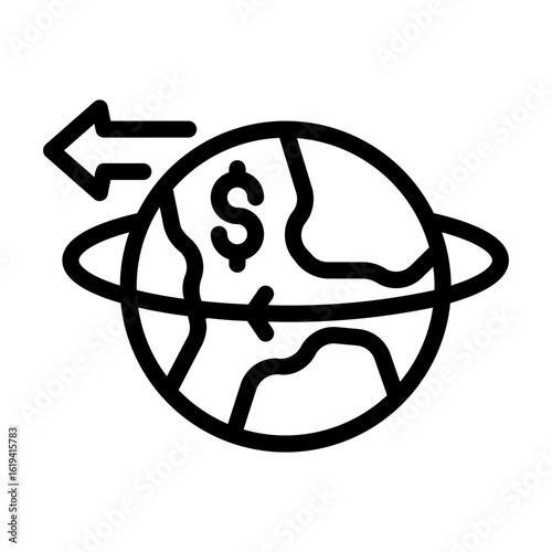 recession Line Icon