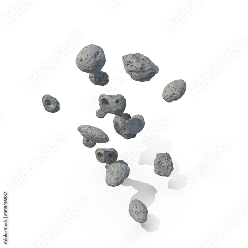Bild auf Leinwand Floating pumice stones isolated on transparent background