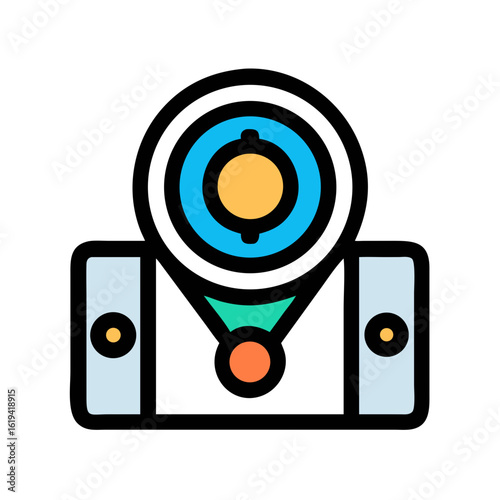 Abstract corporate avatar in pastel with bright highlights