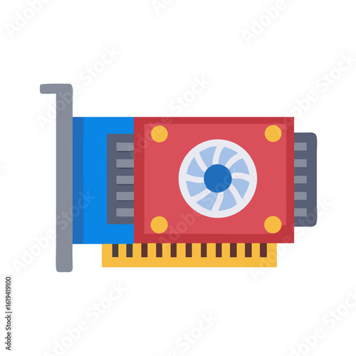 Graphic card illustration for computer design and technology use