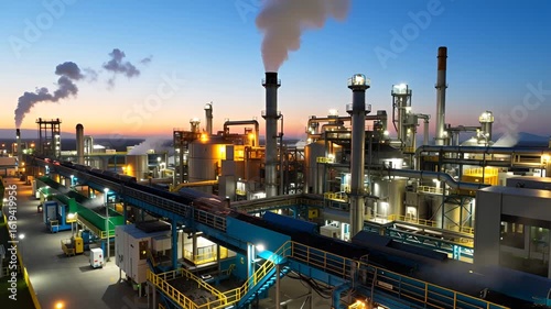 Eco Cityscape with AI Robots Managing Smart Waste,Futuristic Green City with Intelligent Waste Solutions
