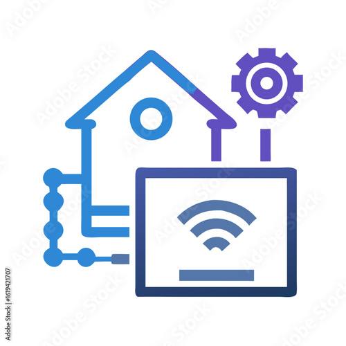 Smart home automation system for modern living concept illustration