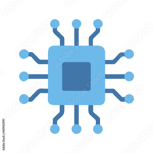 Illustration of a central processing unit on black background