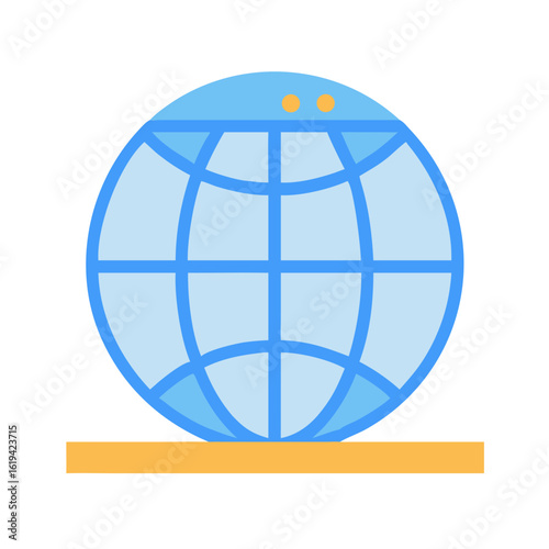 Stylized globe icon representing network connectivity and global access