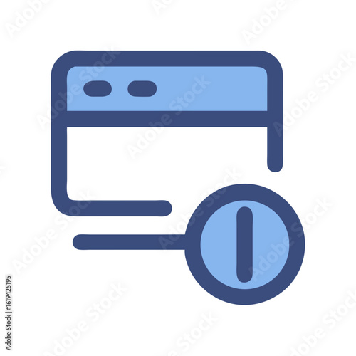 Blue Icon Symbolizing Website Error or Maintenance Notification