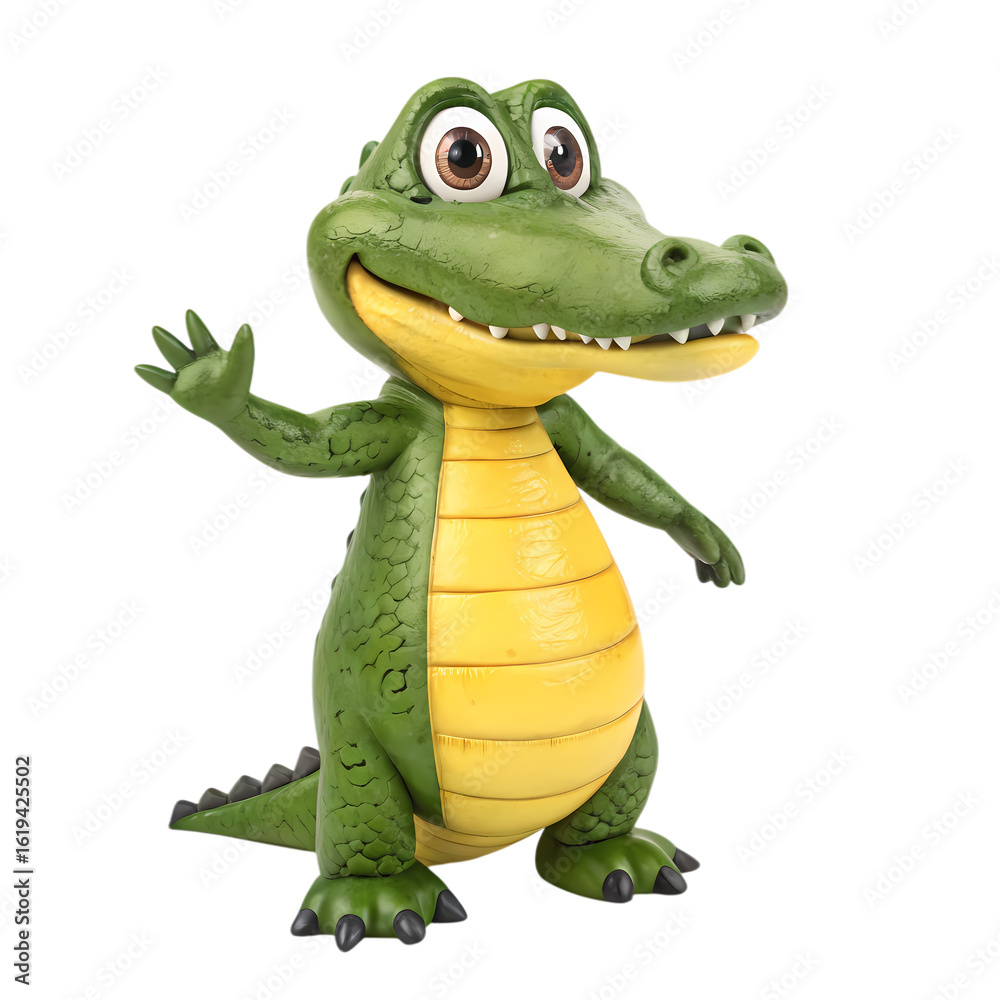 Fototapeta premium Cartoon Crocodile Illustration